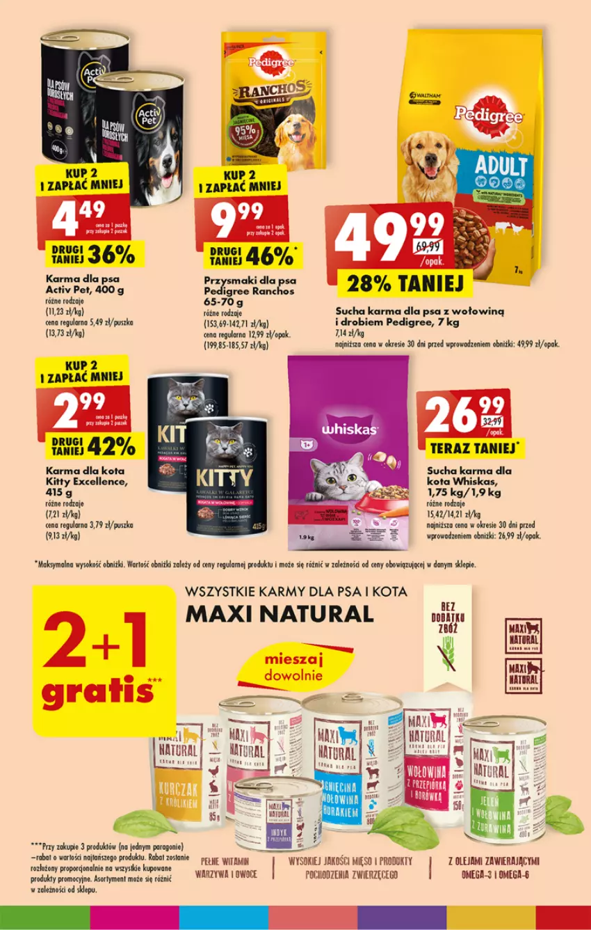 Gazetka promocyjna Biedronka - Od poniedzialku - ważna 10.07 do 15.07.2023 - strona 47 - produkty: Fa, Hama, Mięso, Olej, Omega-3, Owoce, Pedigree, Por, Sok, Sucha karma, Tera, Warzywa, Warzywa i owoce, Whiskas