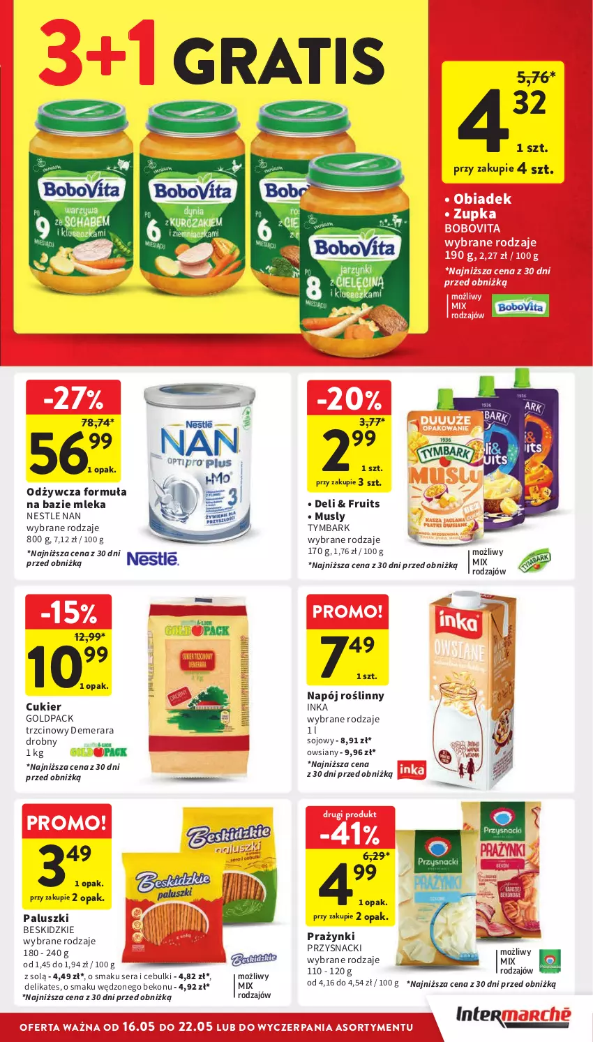 Gazetka promocyjna Intermarche - ważna 16.05 do 22.05.2024 - strona 27 - produkty: Beko, Beskidzki, BoboVita, Cukier, Gra, Inka, Mus, Napój, Napój roślinny, Przysnacki, Ser, Tymbark