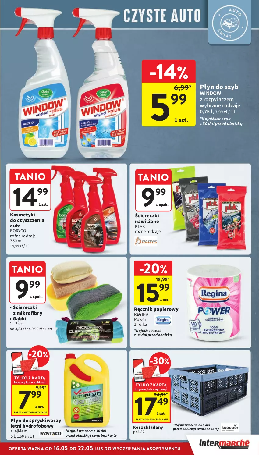 Gazetka promocyjna Intermarche - ważna 16.05 do 22.05.2024 - strona 37 - produkty: Gin, Kosz, Papier, Płyn do spryskiwaczy, Płyn do szyb, Ręcznik