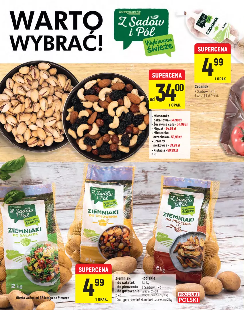 Gazetka promocyjna Intermarche - Spożywcza - ważna 22.02 do 02.03.2022 - strona 4 - produkty: Czosnek, Mieszanka bakaliowa, Mieszanka orzechowa, Piec, Sałat, Ziemniaki