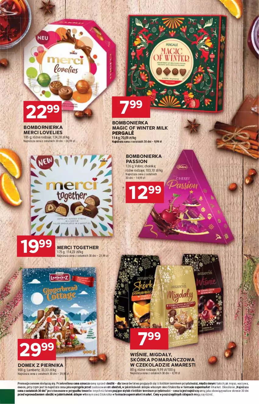 Gazetka promocyjna Stokrotka - Supermarket - ważna 27.11 do 03.12.2025 - strona 30 - produkty: Choinka, Inka, Merci, Mięso, Migdały, Owoce, Piernik, Warzywa