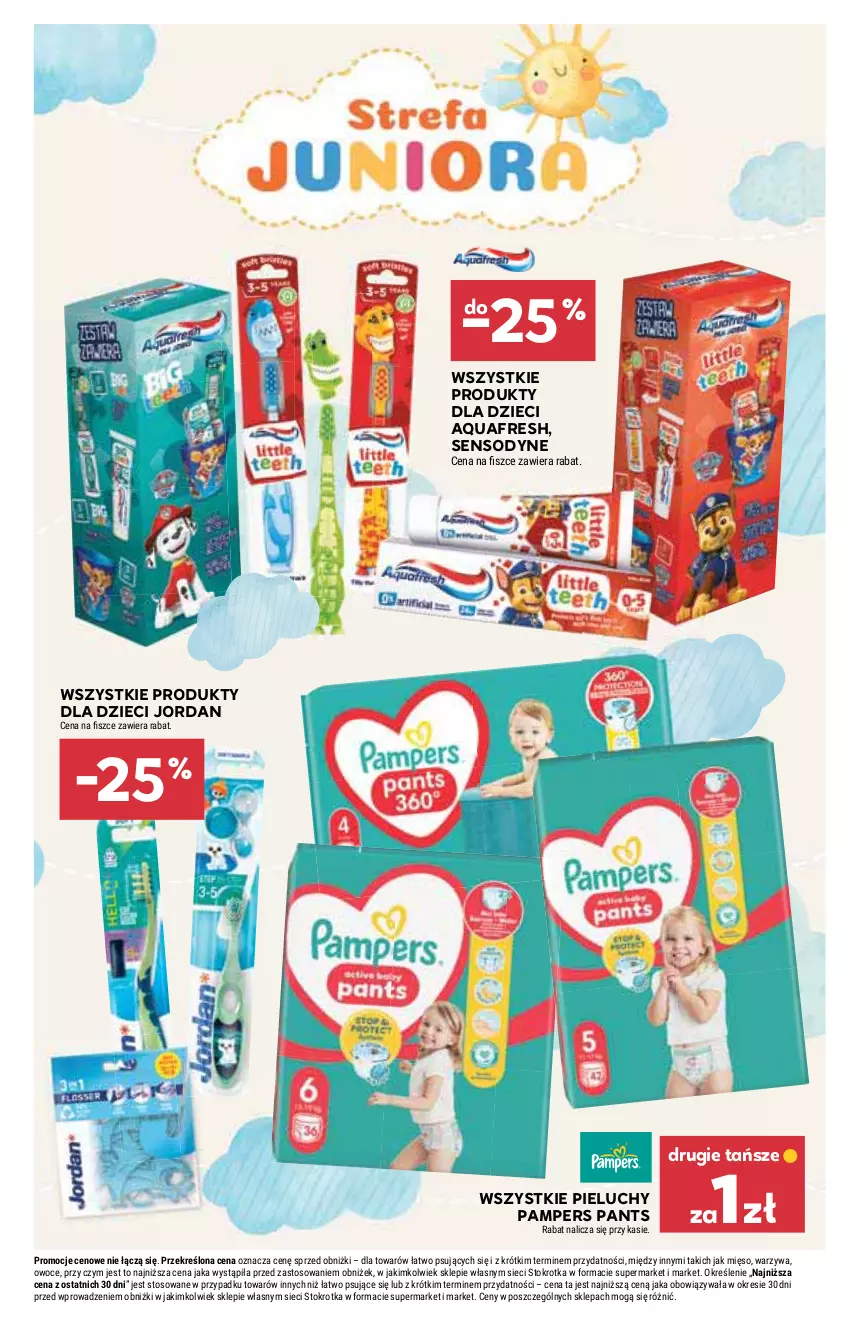 Gazetka promocyjna Stokrotka - Supermarket - ważna 27.11 do 03.12.2025 - strona 49 - produkty: Aquafresh, Dzieci, Mięso, Owoce, Pampers, Pieluchy, Sensodyne, Warzywa