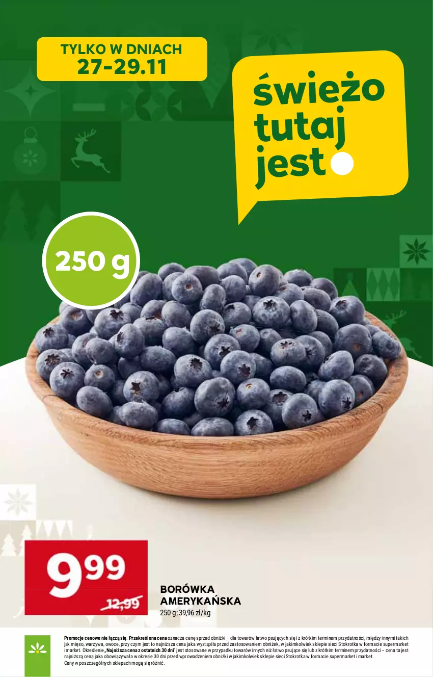 Gazetka promocyjna Stokrotka - Supermarket - ważna 27.11 do 03.12.2025 - strona 6 - produkty: Borówka, Borówka amerykańska, HP