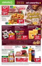 Gazetka promocyjna Stokrotka - Supermarket - Gazetka - ważna od 03.12 do 03.12.2025 - strona 1 - produkty: Piwa, Piwo, Tchibo, Warzywa, Gra, 7up, Salami, Królewski, Mirinda, Kawa mielona, Kawa, Pomarańcze, Warka, Tatra, Tarczyński, Pepsi, Piast, Owoce, Kabanos, Masło, Napój, Mięso, Fa