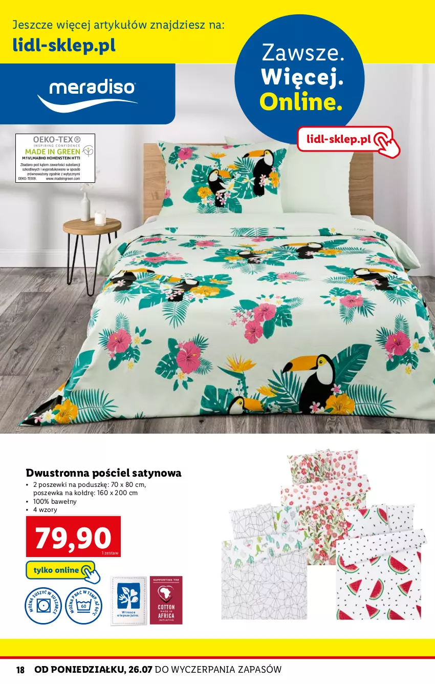 Gazetka promocyjna Lidl - KATALOG SKLEPU ONLINE - ważna 26.07 do 31.08.2021 - strona 18 - produkty: Pościel, Poszewka