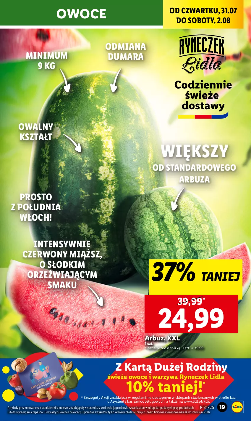 Gazetka promocyjna Lidl - GAZETKA - ważna 31.07 do 02.08.2025 - strona 23 - produkty: Arbuz, Owoce, Warzywa