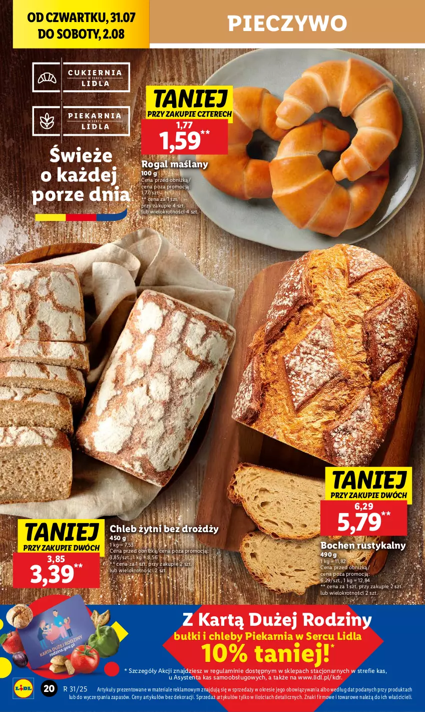 Gazetka promocyjna Lidl - GAZETKA - ważna 31.07 do 02.08.2025 - strona 24 - produkty: Chleb, Piec, Pieczywo, Por, Rogal, Rust, Ser