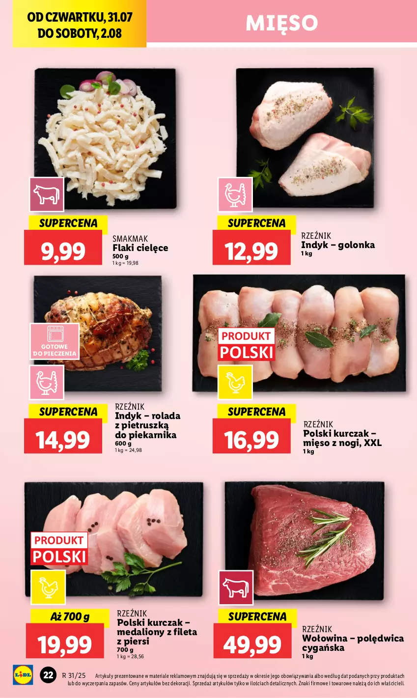 Gazetka promocyjna Lidl - GAZETKA - ważna 31.07 do 02.08.2025 - strona 26 - produkty: Flaki, Kurczak, Lion, Mięso, Piec, Piekarnik, Polędwica, Rolada, Wołowina
