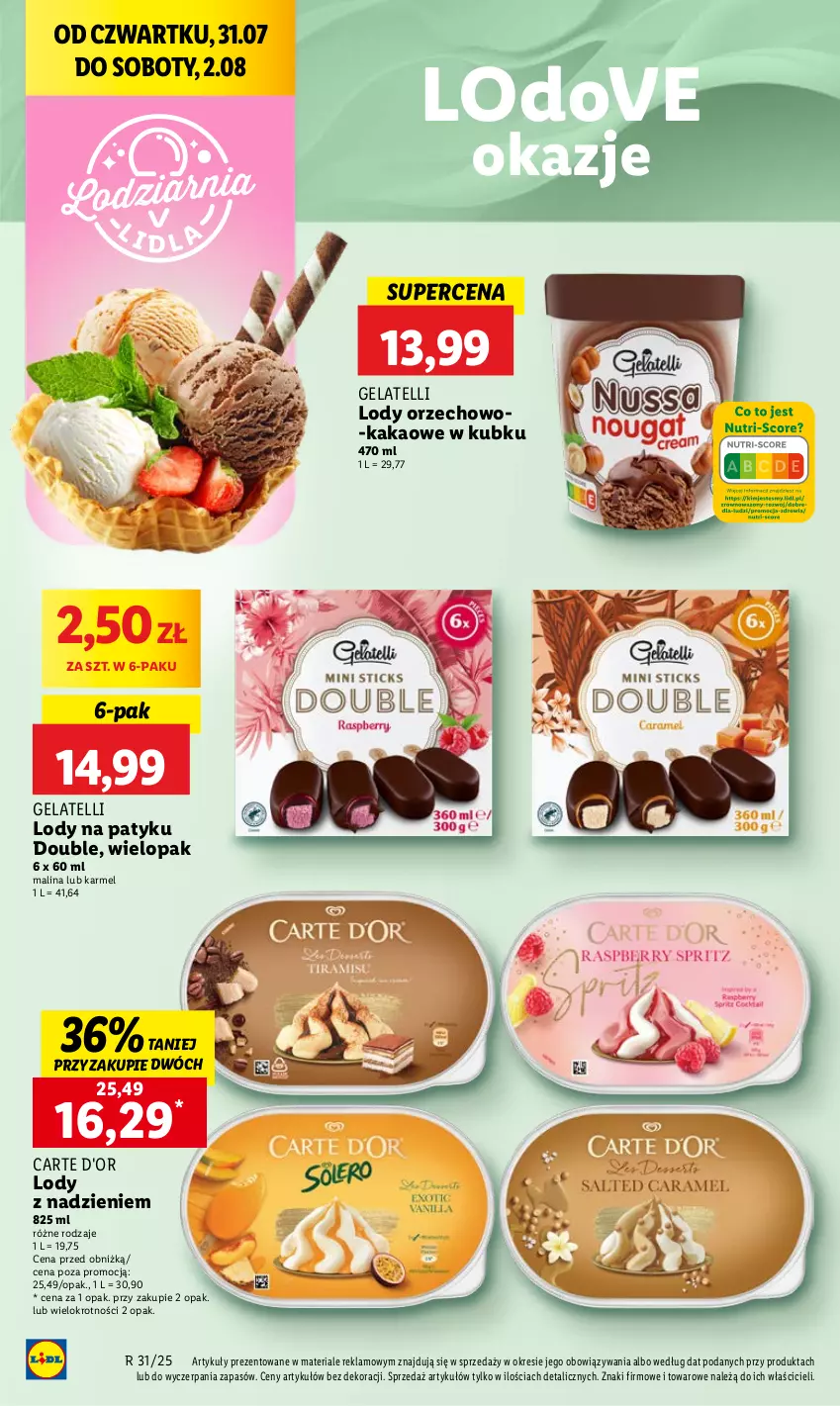 Gazetka promocyjna Lidl - GAZETKA - ważna 31.07 do 02.08.2025 - strona 38 - produkty: Carte d'Or, Dove, Kakao, Lody