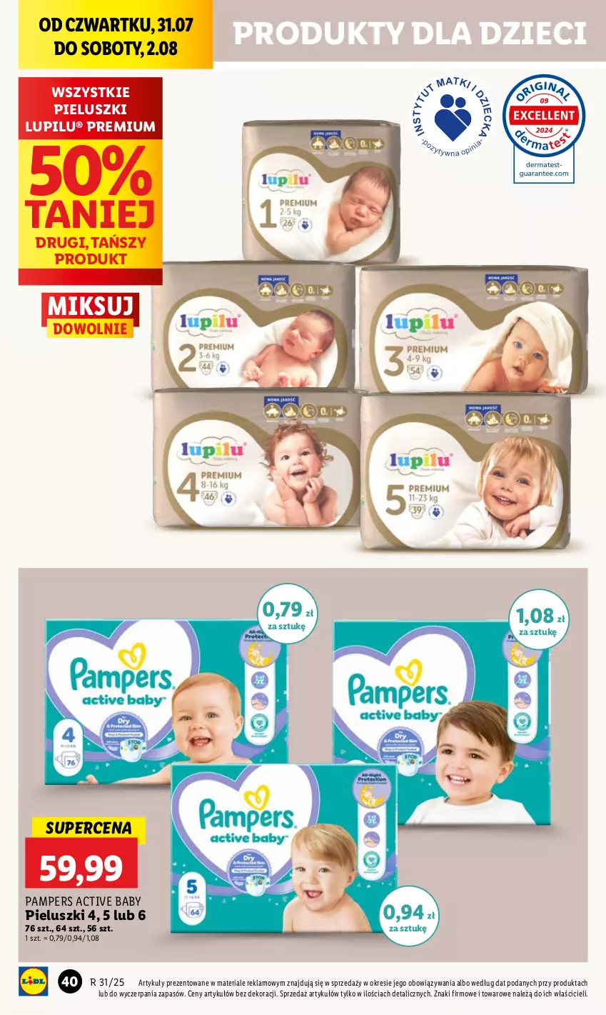 Gazetka promocyjna Lidl - GAZETKA - ważna 31.07 do 02.08.2025 - strona 54 - produkty: Dzieci, Pampers