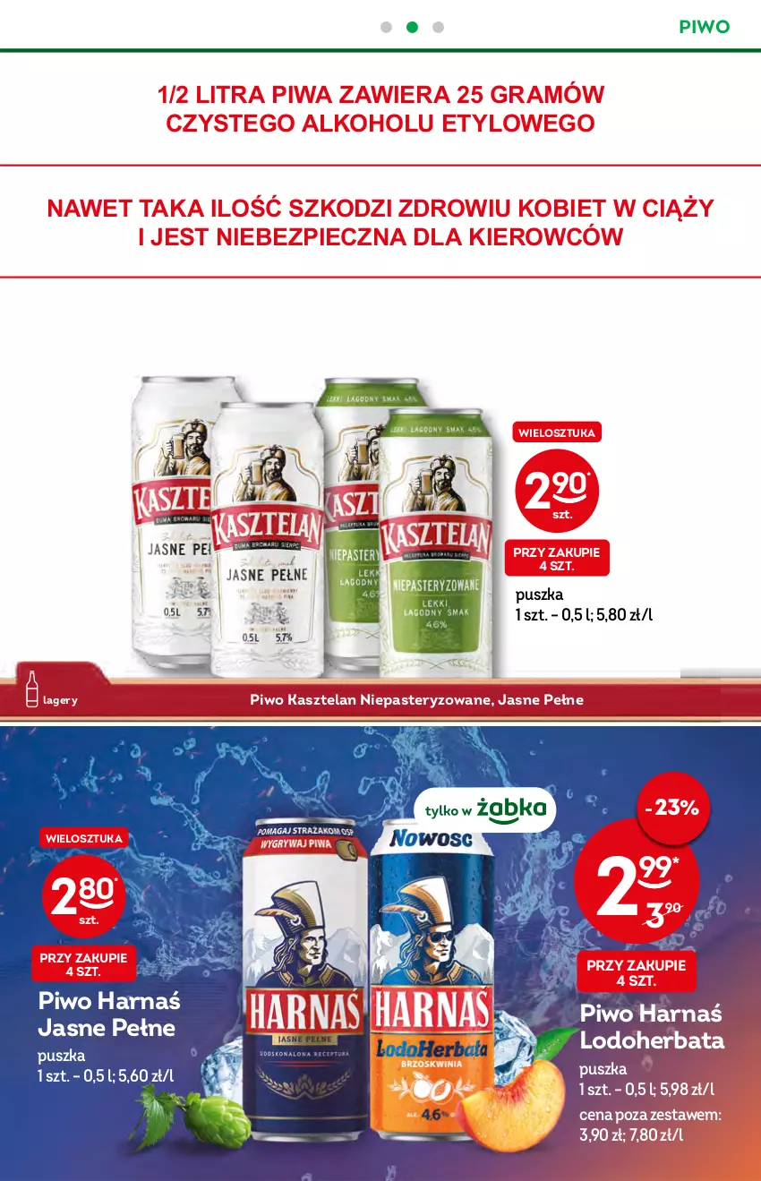 Gazetka promocyjna Żabka - ważna 27.07 do 02.08.2022 - strona 23 - produkty: Gra, Harnaś, Herbata, Kasztelan, Piec, Piwa, Piwo