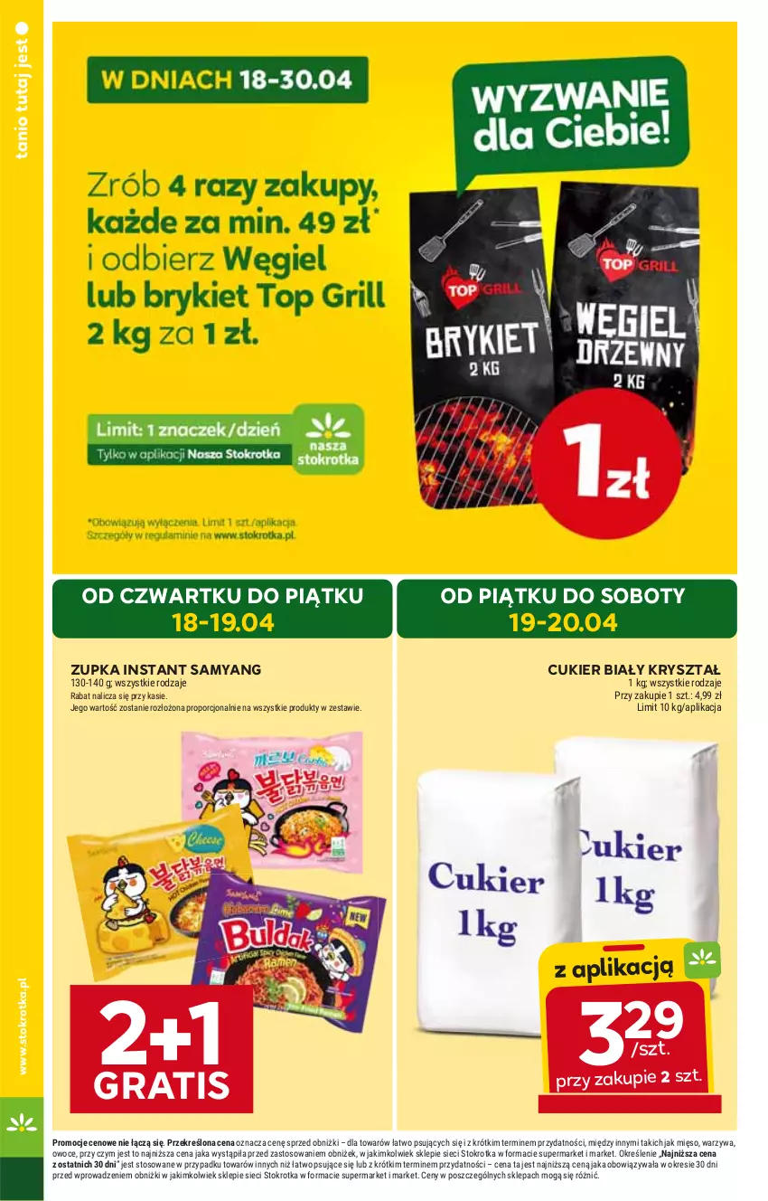 Gazetka promocyjna Stokrotka - Supermarket - ważna 18.04 do 24.04.2024 - strona 2 - produkty: Cukier, Gra