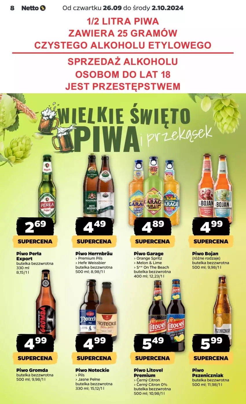 Gazetka promocyjna Netto - ważna 26.09 do 02.10.2024 - strona 15 - produkty: Gra, Gry, HP, Melon, Perła, Piwa, Piwo, Por