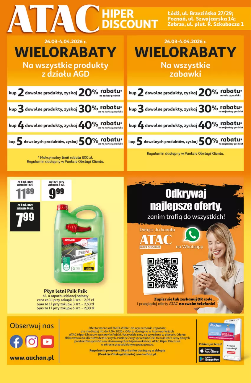 Gazetka promocyjna Auchan - ATAC Hiper Discount - ważna 26.03 do 04.04.2026 - strona 4 - produkty: Gra, Ser, Telefon, Tera