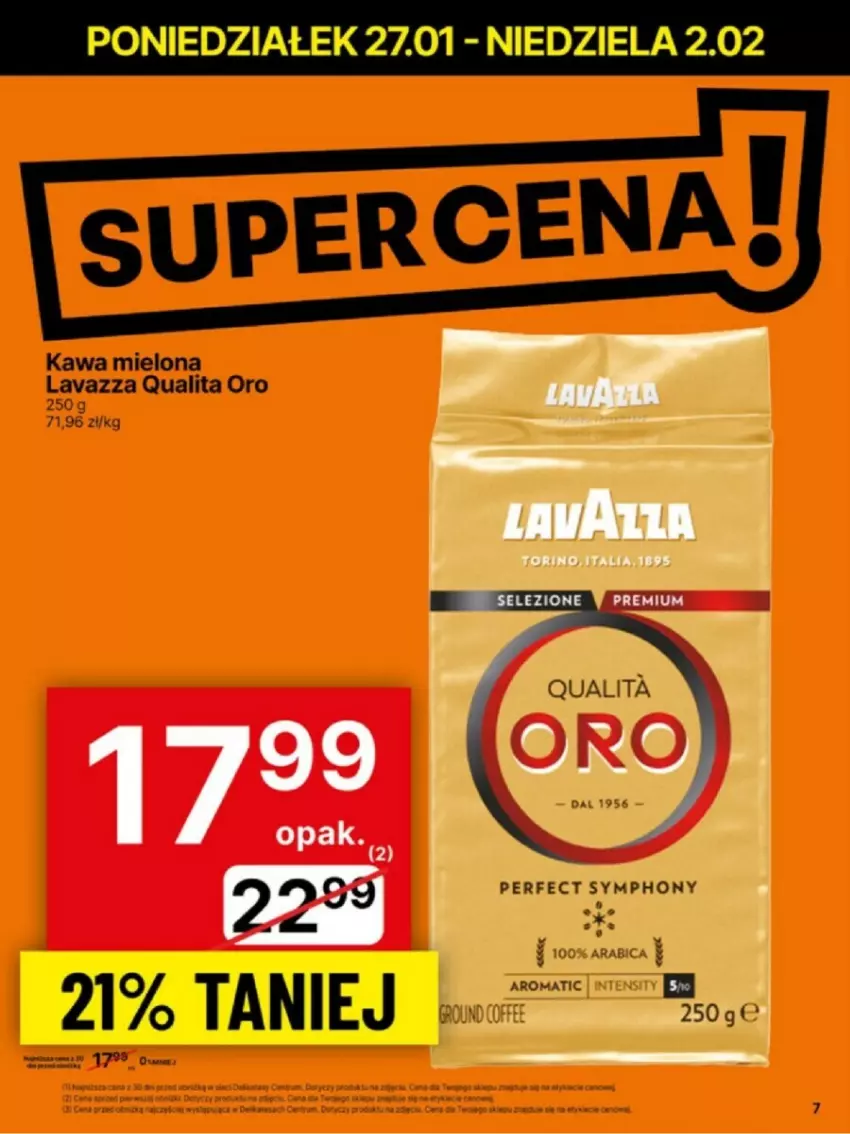 Gazetka promocyjna Delikatesy Centrum - ważna 27.01 do 02.02.2025 - strona 38 - produkty: Kawa, Kawa mielona, Lavazza