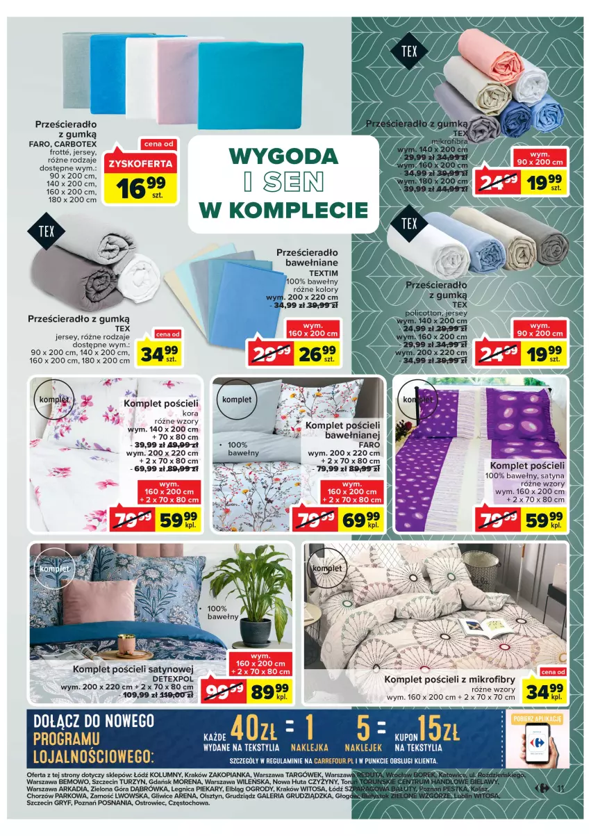 Gazetka promocyjna Carrefour - Gazetka Dom inspirujący - ważna 20.09 do 01.10.2022 - strona 11 - produkty: Fa, Gry, Klej, Komplet pościeli, Pościel, Prześcieradło