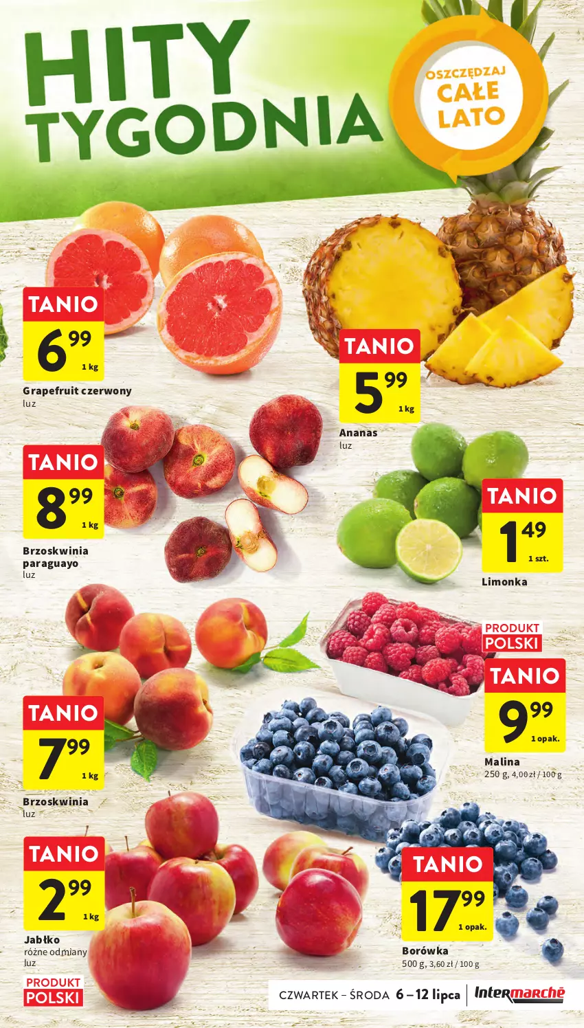 Gazetka promocyjna Intermarche - Gazetka Intermarche - ważna 06.07 do 12.07.2023 - strona 13 - produkty: Ananas, Borówka, Gra, Limonka