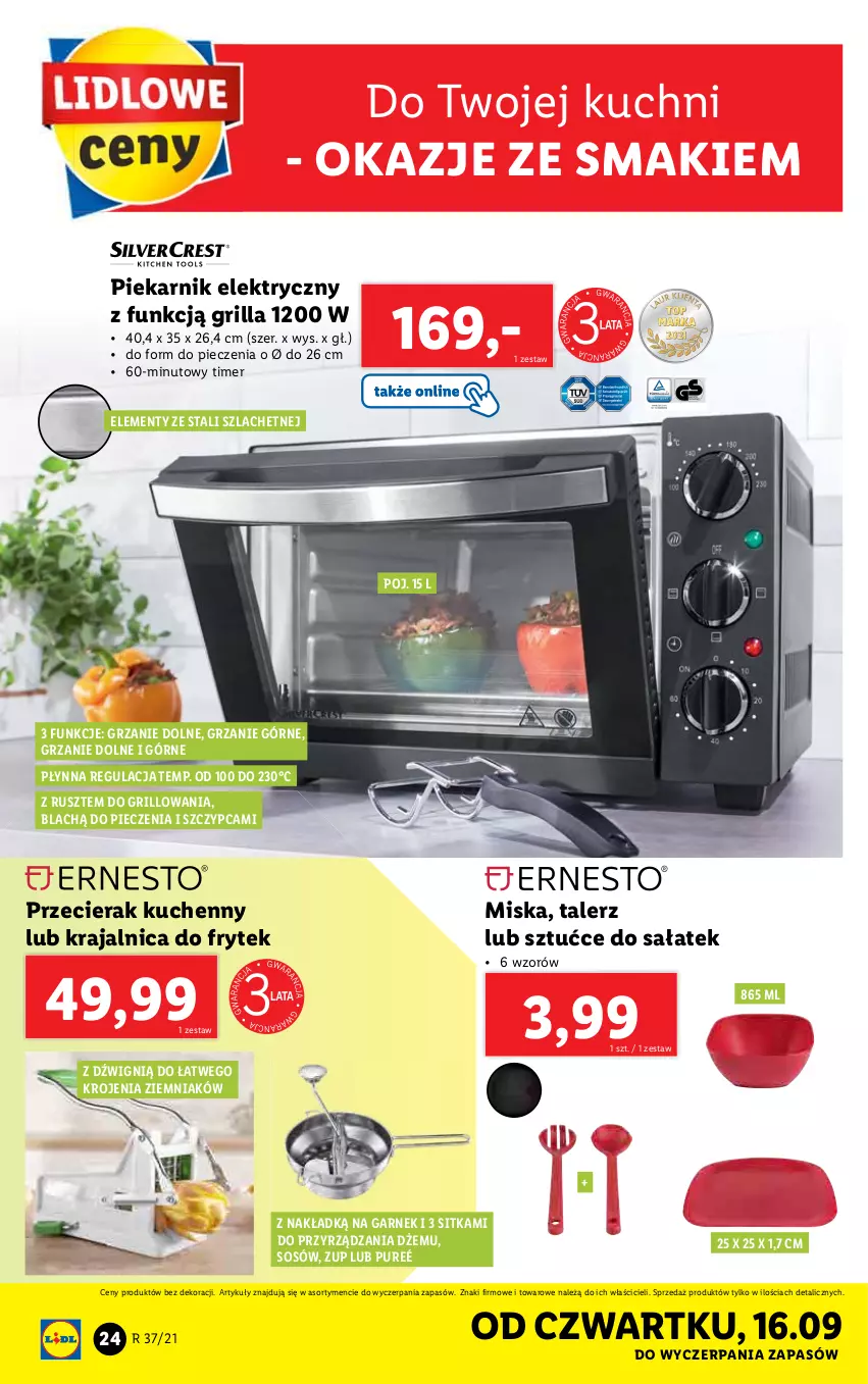 Gazetka promocyjna Lidl - GAZETKA - ważna 13.09 do 19.09.2021 - strona 24 - produkty: Dżem, Dźwig, Garnek, Grill, Miska, Piec, Piekarnik, Pur, Sałat, Sos, Talerz