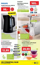 Gazetka promocyjna Lidl - GAZETKA - Gazetka - ważna od 19.09 do 19.09.2021 - strona 25 - produkty: Piec, Miseczka, Maszynka do mielenia, Czajnik elektryczny, Czajnik, Stek, Pojemnik, Zdrowie, Szynka, Maszynka, Fa