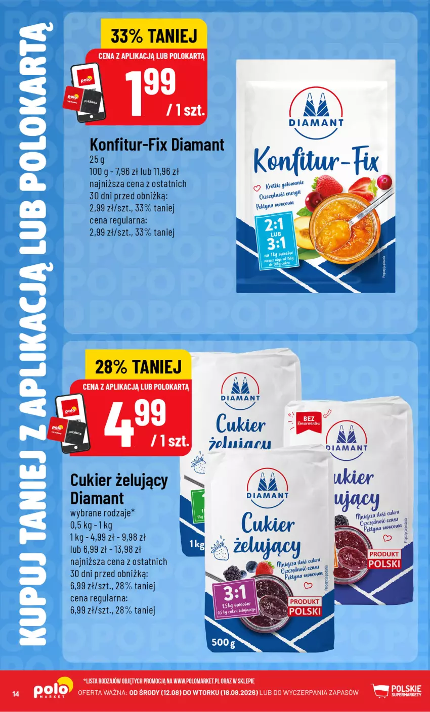 Gazetka promocyjna PoloMarket - Kupuj taniej od 12.08 - ważna 12.08 do 18.08.2026 - strona 14 - produkty: Cukier, Diamant