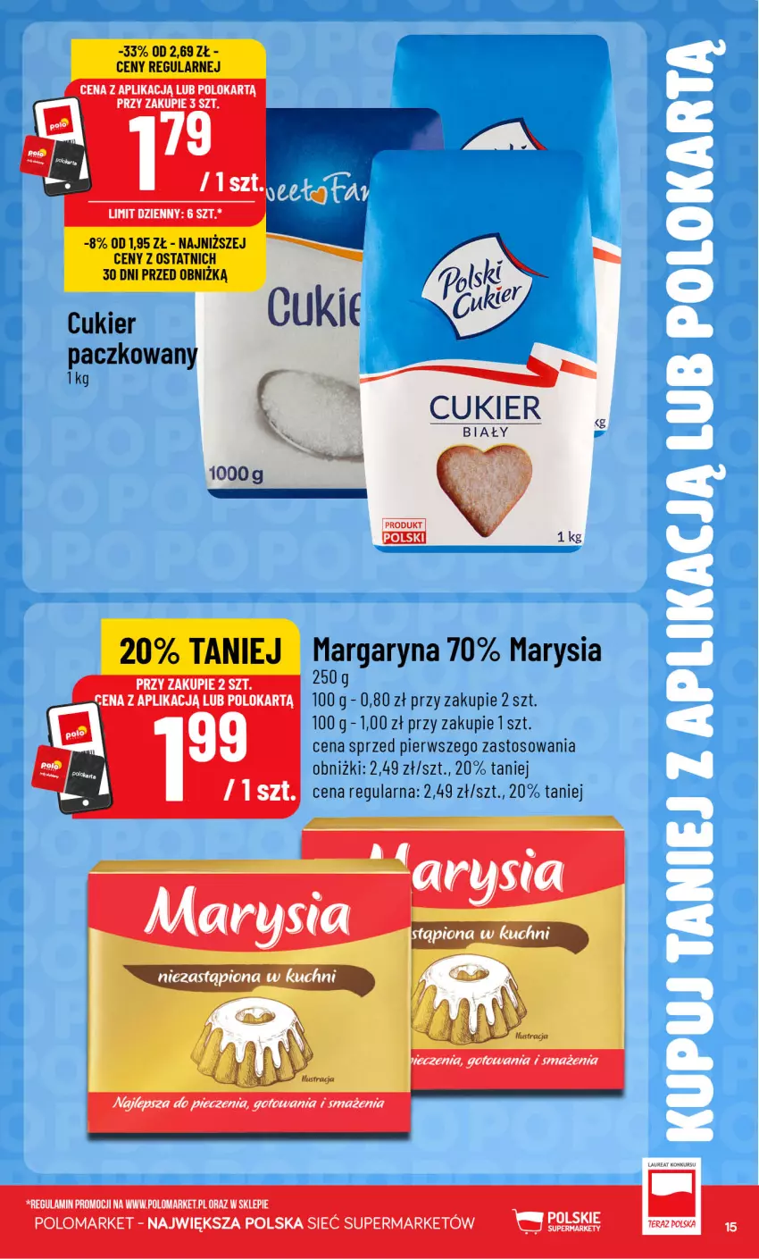 Gazetka promocyjna PoloMarket - Kupuj taniej od 12.08 - ważna 12.08 do 18.08.2026 - strona 15 - produkty: Cukier, Laur, Margaryna, Tera