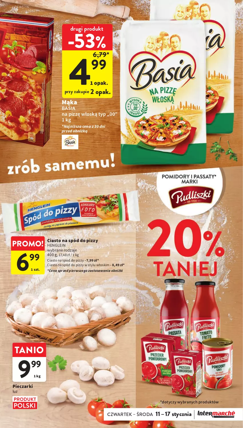 Gazetka promocyjna Intermarche - Gazetka Intermarche - ważna 11.01 do 17.01.2024 - strona 23 - produkty: Basia, Mąka, Piec, Spód do pizzy