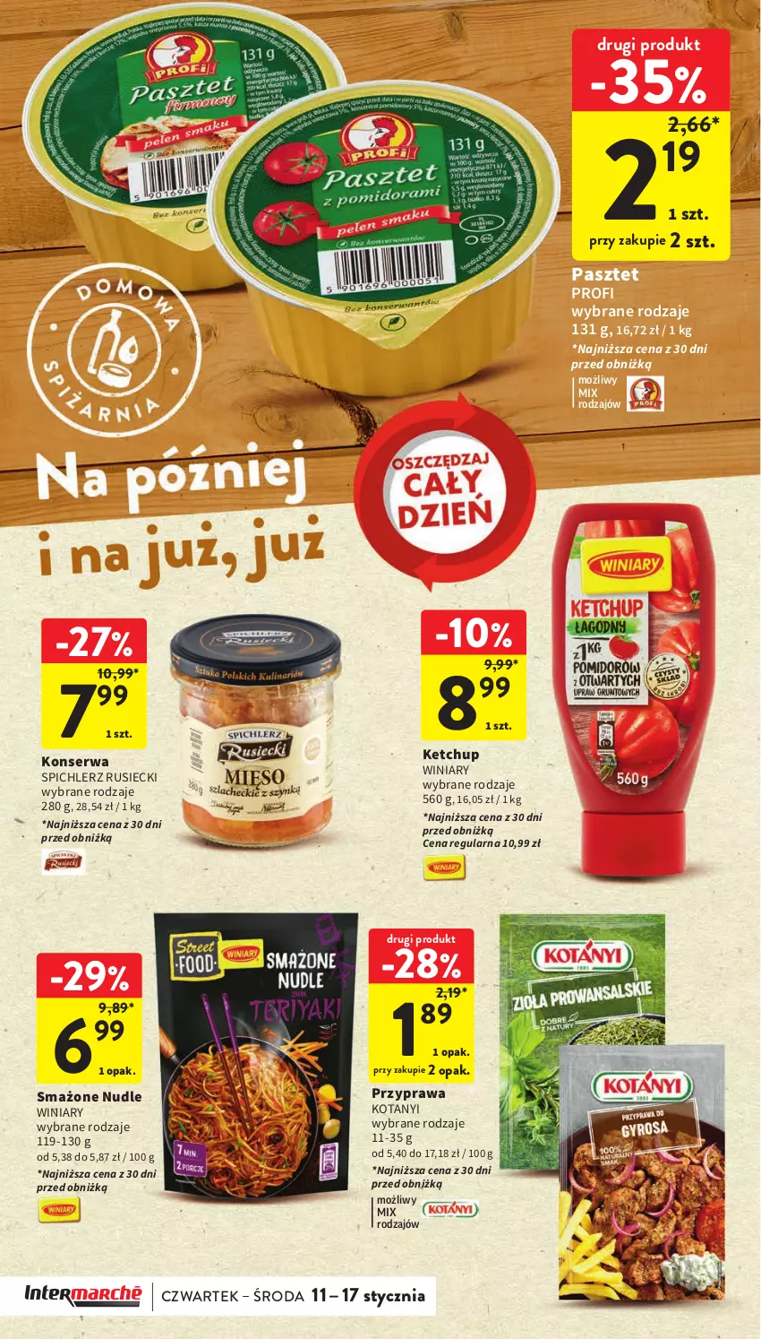 Gazetka promocyjna Intermarche - Gazetka Intermarche - ważna 11.01 do 17.01.2024 - strona 30 - produkty: Ketchup, Pasztet, Ser, Spichlerz Rusiecki, Winiary