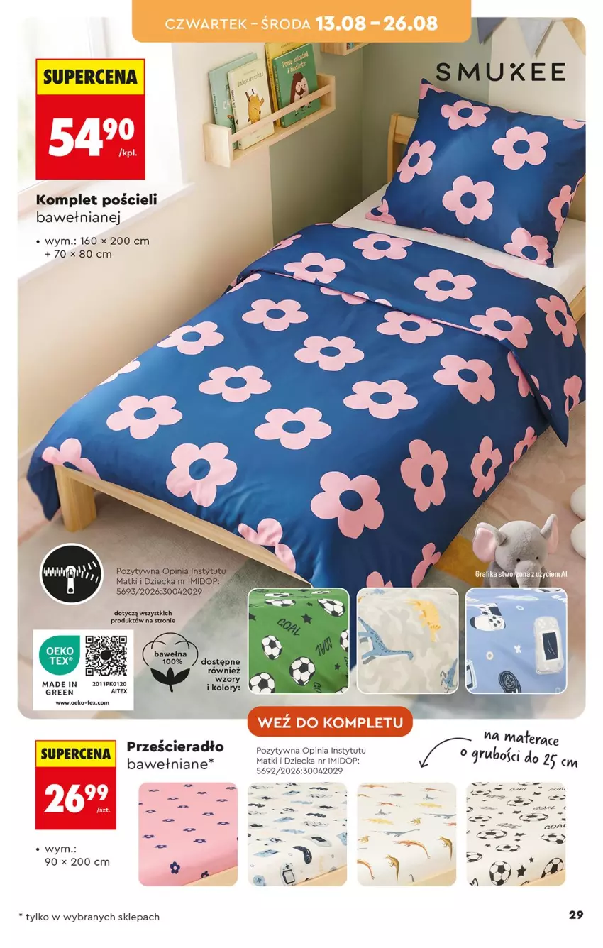 Gazetka promocyjna Biedronka - Okazje Tygodnia - ważna 10.08 do 22.08.2026 - strona 29 - produkty: Komplet pościeli, Pościel