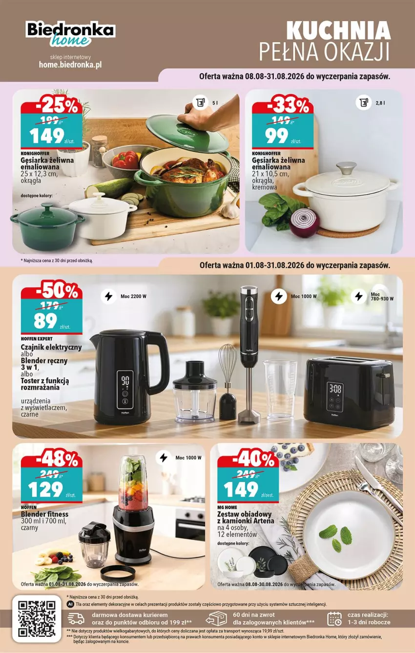 Gazetka promocyjna Biedronka - Okazje Tygodnia - ważna 10.08 do 22.08.2026 - strona 40 - produkty: Blender, Blender ręczny, Czajnik, Czajnik elektryczny, Fa, Intel, Por, Sport, Toster, Tran