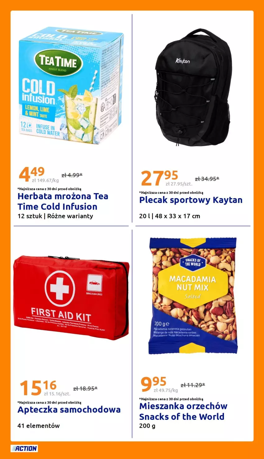 Gazetka promocyjna Action - Gazetka tydzień 30 2026 - ważna 22.07 do 28.07.2026 - strona 20 - produkty: Apteczka samochodowa, Fusion, Herbata, Plecak, Por, Sport