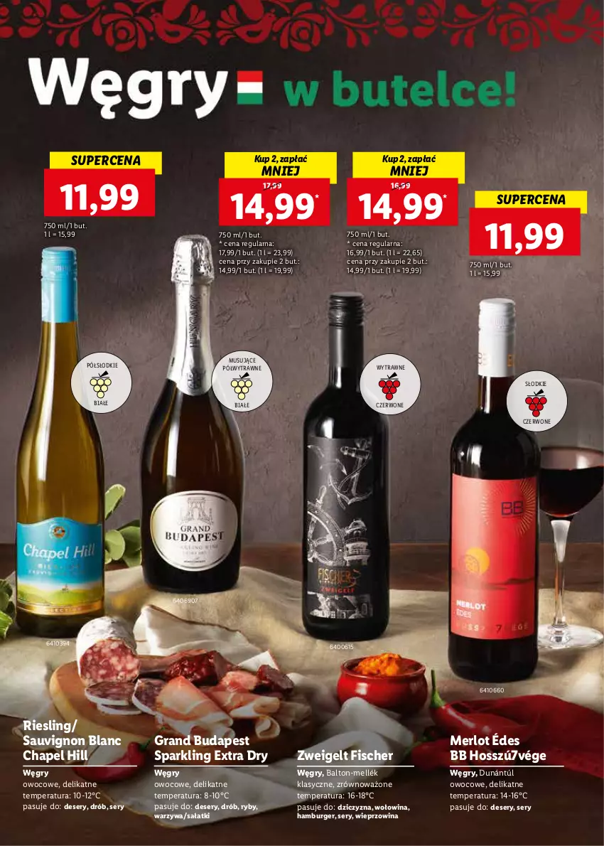 Gazetka promocyjna Lidl - Karta Win - ważna 22.08 do 03.09.2022 - strona 2 - produkty: Burger, Deser, Drób, Dziczyzna, Gra, Gry, Hamburger, Merlot, Mus, Sałat, Sauvignon Blanc, Ser, Warzywa, Wieprzowina, Wołowina