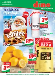 Gazetka promocyjna Dino - Gazetka 48 - Gazetka - ważna od 05.12 do 05.12.2023 - strona 1 - produkty: Kawa mielona, Kawa, Toffifee, Znicz, Mocca Fix Gold, Woseba