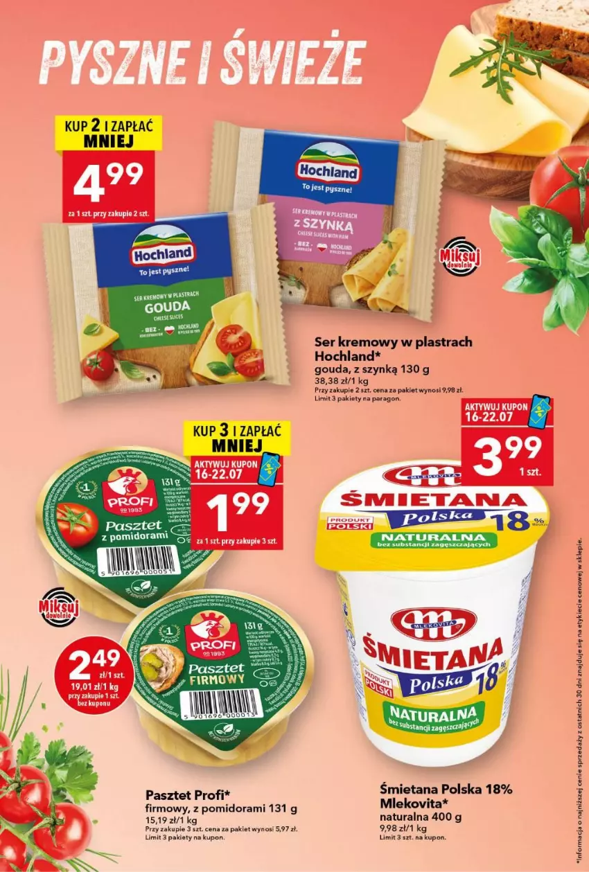 Gazetka promocyjna Lewiatan - Gazetka ogólnopolska - ważna 16.07 do 22.07.2026 - strona 2 - produkty: Gouda, Hochland, KOBO, Mleko, Mlekovita, Pasztet, Ser