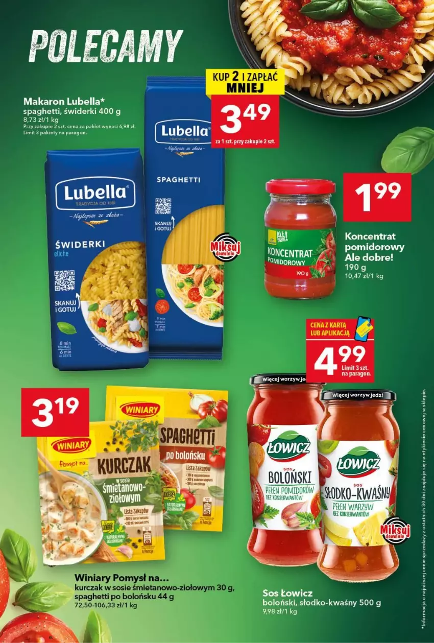 Gazetka promocyjna Lewiatan - Gazetka ogólnopolska - ważna 16.07 do 22.07.2026 - strona 3 - produkty: Bell, Bella, Kurczak, Lubella, Makaron, Ser, Sos, Spaghetti, Winiary