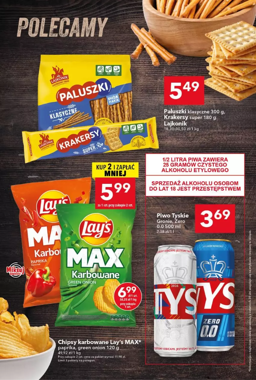 Gazetka promocyjna Lewiatan - Gazetka ogólnopolska - ważna 16.07 do 22.07.2026 - strona 5 - produkty: BIC, Chipsy, Gra, Krakersy, LG, Piwa, Piwo, Tyskie