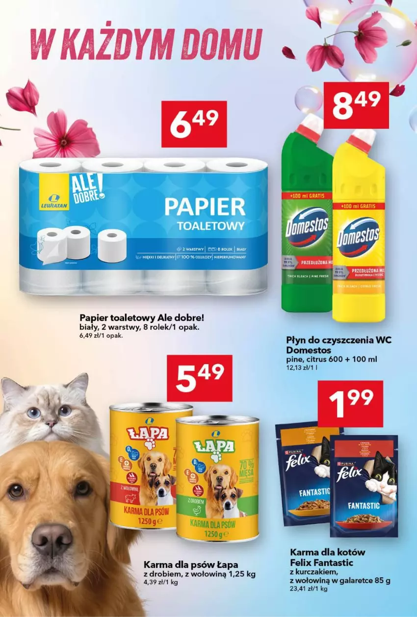 Gazetka promocyjna Lewiatan - Gazetka ogólnopolska - ważna 16.07 do 22.07.2026 - strona 7 - produkty: Domestos, Fa, Fanta, Felix, Gala, Kurczak, Papier, Papier toaletowy, Płyn do czyszczenia wc