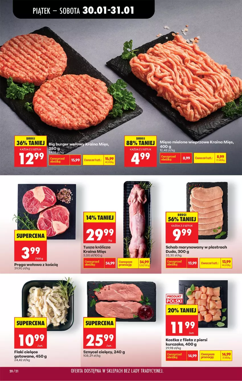 Gazetka promocyjna Biedronka - Gazetka - ważna 30.01 do 06.02.2026 - strona 24 - produkty: Burger, Duda, Flaki, Kurczak, Pręga wołowa, Tusz