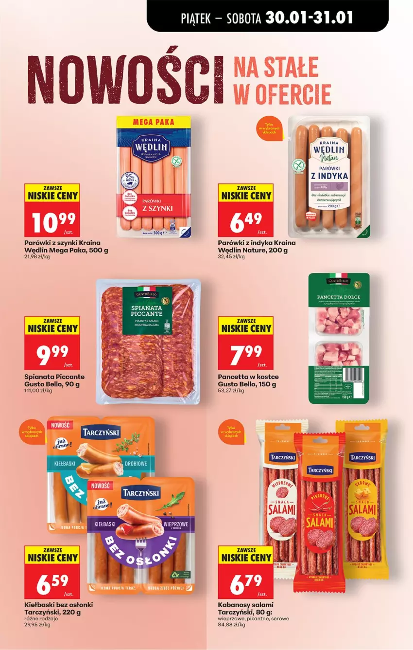 Gazetka promocyjna Biedronka - Gazetka - ważna 30.01 do 06.02.2026 - strona 29 - produkty: Bell, Kabanos, LG, Parówki, Parówki z indyka, Parówki z szynki, Salami, Ser, Tarczyński