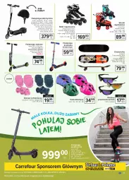 Gazetka promocyjna Carrefour - Gazetka U nas już lato! - Gazetka - ważna od 29.05 do 29.05.2021 - strona 11 - produkty: Por, Kask, Wrotki, LANA, Rolki, Sport, Deskorolka, Bateria, Dzieci, Hulajnoga, Waga, Hulajnoga elektryczna, Akumulator