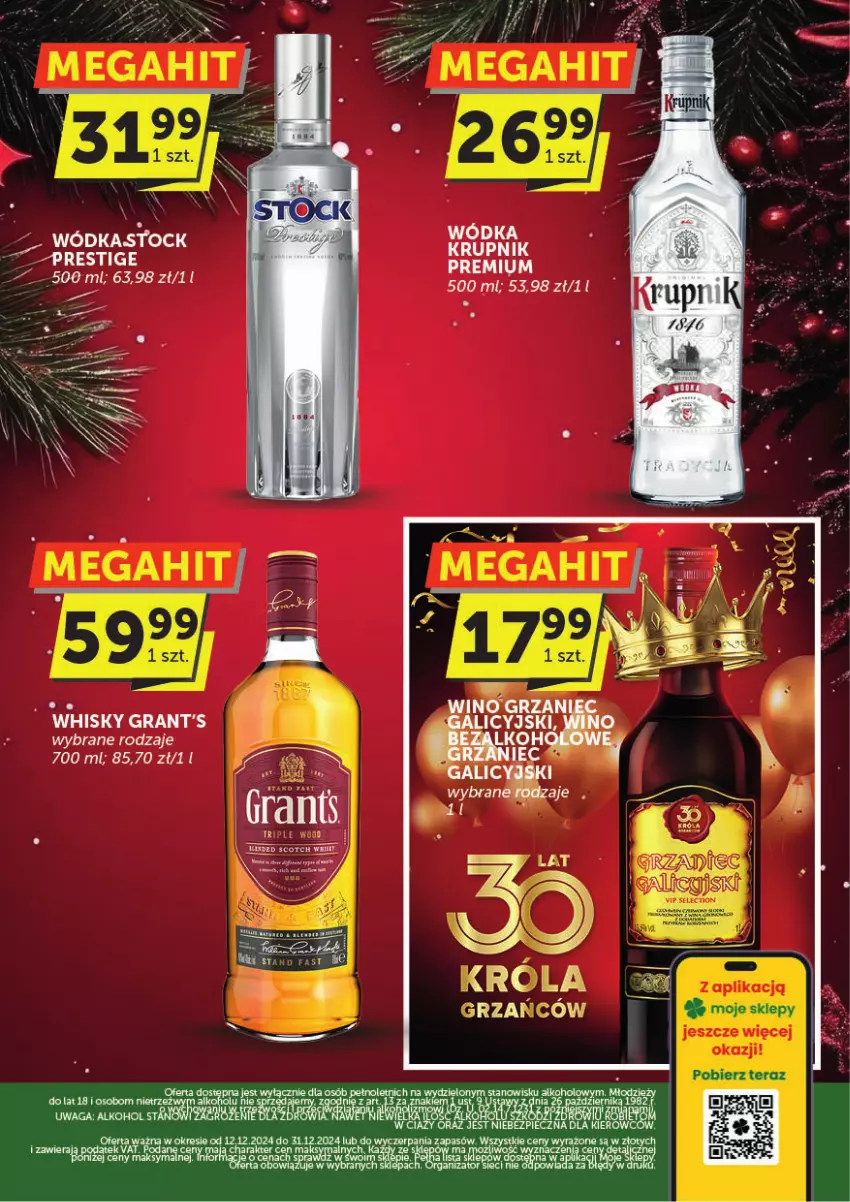 Gazetka promocyjna ABC - ważna 12.12 do 31.12.2024 - strona 2 - produkty: Gra, Grant's, Krupnik, Stock, Whisky, Wino, Wódka