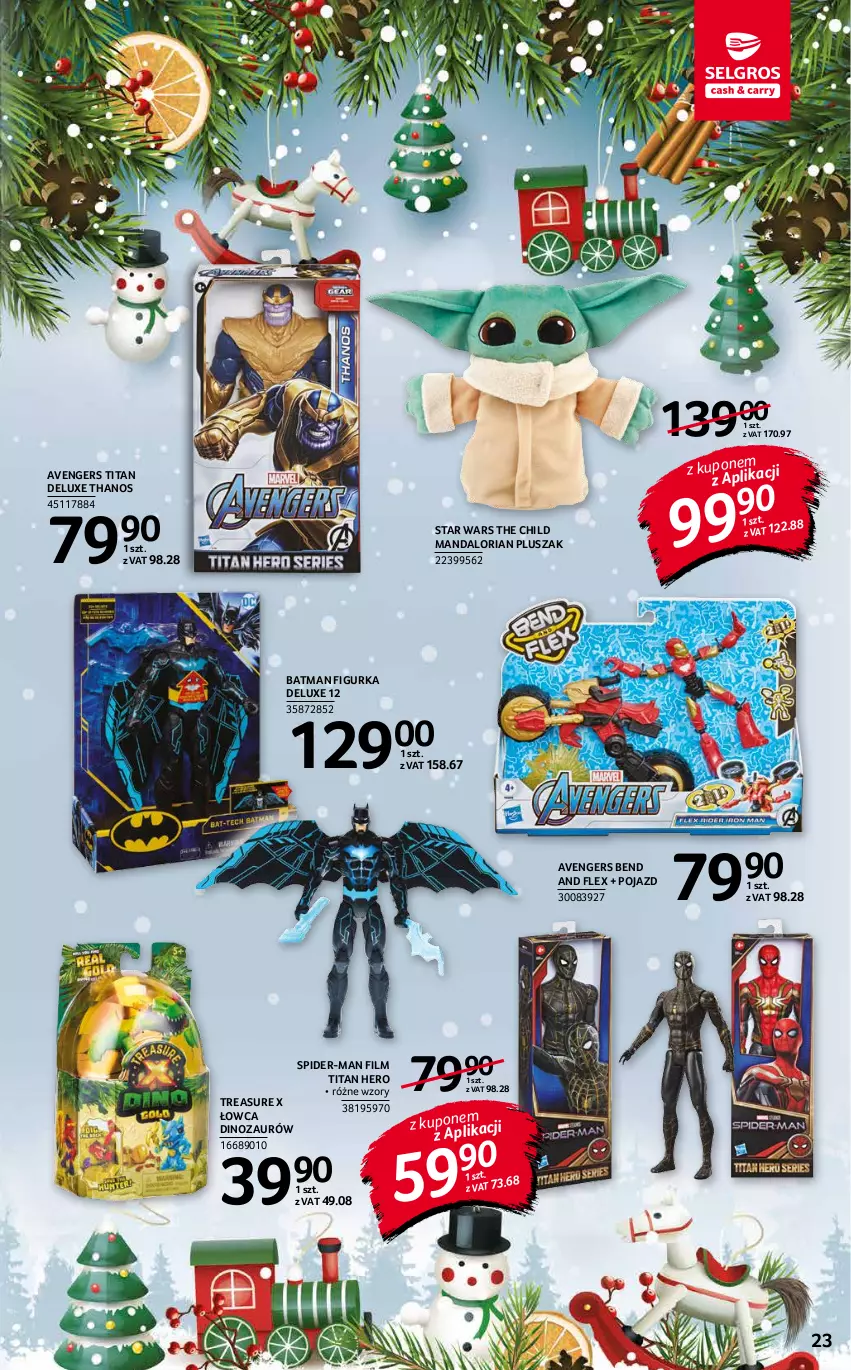 Gazetka promocyjna Selgros - Katalog Zabawki - ważna 25.11 do 01.12.2021 - strona 23 - produkty: Avengers, Dinozaur, Pluszak, Pojazd, Star Wars