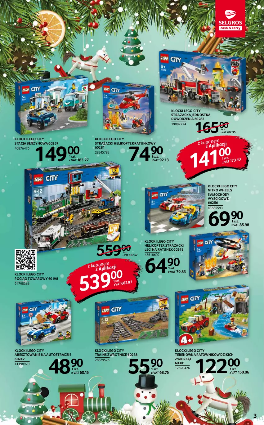 Gazetka promocyjna Selgros - Katalog Zabawki - ważna 25.11 do 01.12.2021 - strona 3 - produkty: Helikopter, Klocki, LEGO, LEGO City, Pociąg