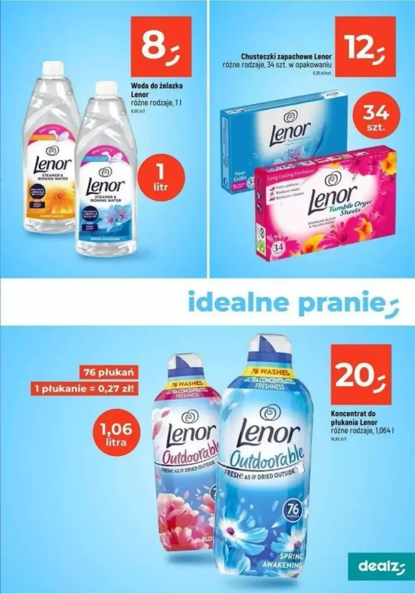 Gazetka promocyjna Dealz - ważna 06.03 do 12.03.2025 - strona 11 - produkty: Chusteczki, Lenor, Woda