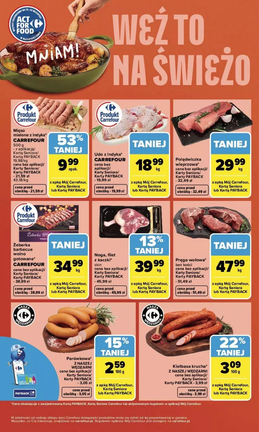 Gazetka promocyjna Carrefour - Gazetka Weź to na świeżo - ważna 04.05 do 09.05.2026 - strona 3 - produkty: Kiełbasa, Kiełbasa krucha, Polędwiczka wieprzowa, Pręga wołowa