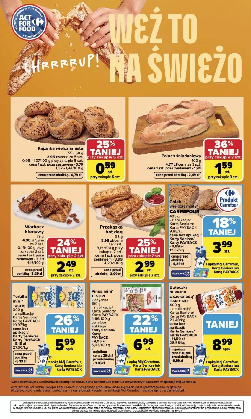 Gazetka promocyjna Carrefour - Gazetka Weź to na świeżo - ważna 04.05 do 09.05.2026 - strona 5 - produkty: Bułeczki, Bułeczki mleczne, Dan Cake, Danio, Kajzerka, Koc, Tortilla