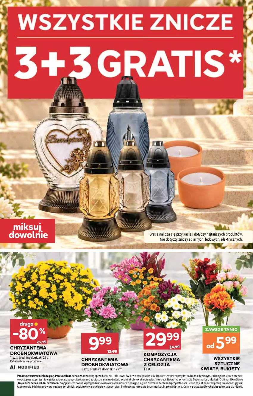 Gazetka promocyjna Stokrotka - Market - ważna 22.10 do 28.10.2026 - strona 2 - produkty: Bukiet, Chryzantema, Gra, Mięso, Optima, Owoce, Warzywa, Znicz