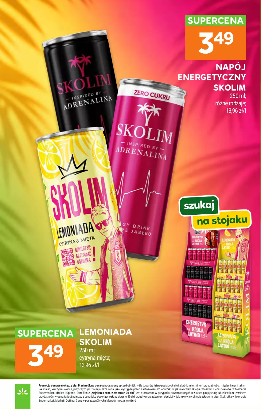 Gazetka promocyjna Stokrotka - Market - ważna 22.10 do 28.10.2026 - strona 26 - produkty: Lemoniada, Mięso, Mięta, Napój, Napój energetyczny, Optima, Owoce, Warzywa