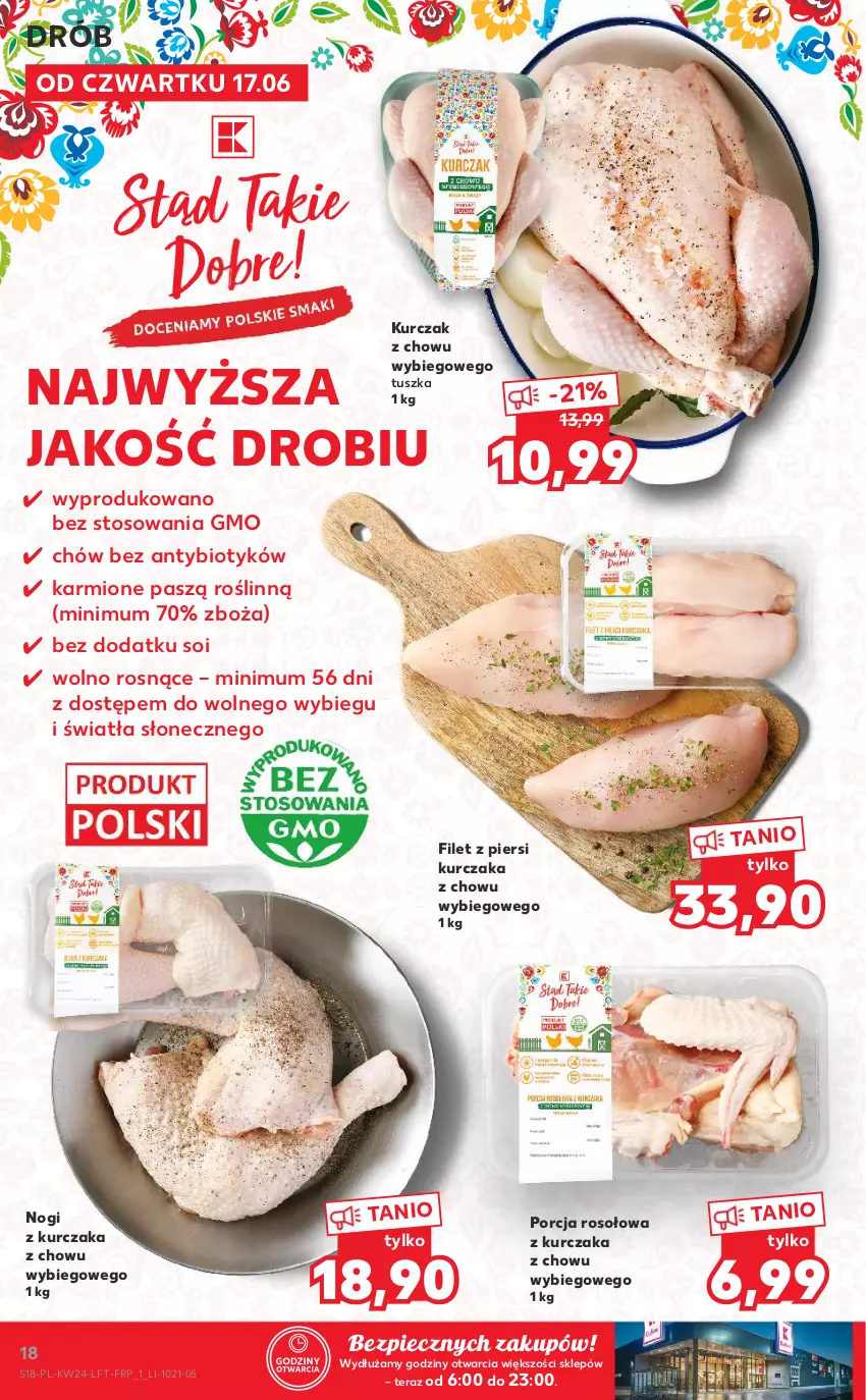 Gazetka promocyjna Kaufland - OFERTA TYGODNIA - ważna 17.06 do 23.06.2021 - strona 18 - produkty: Drób, Filet z piersi kurczaka, Karmi, Kurczak, Piec, Por, Tera, Tusz