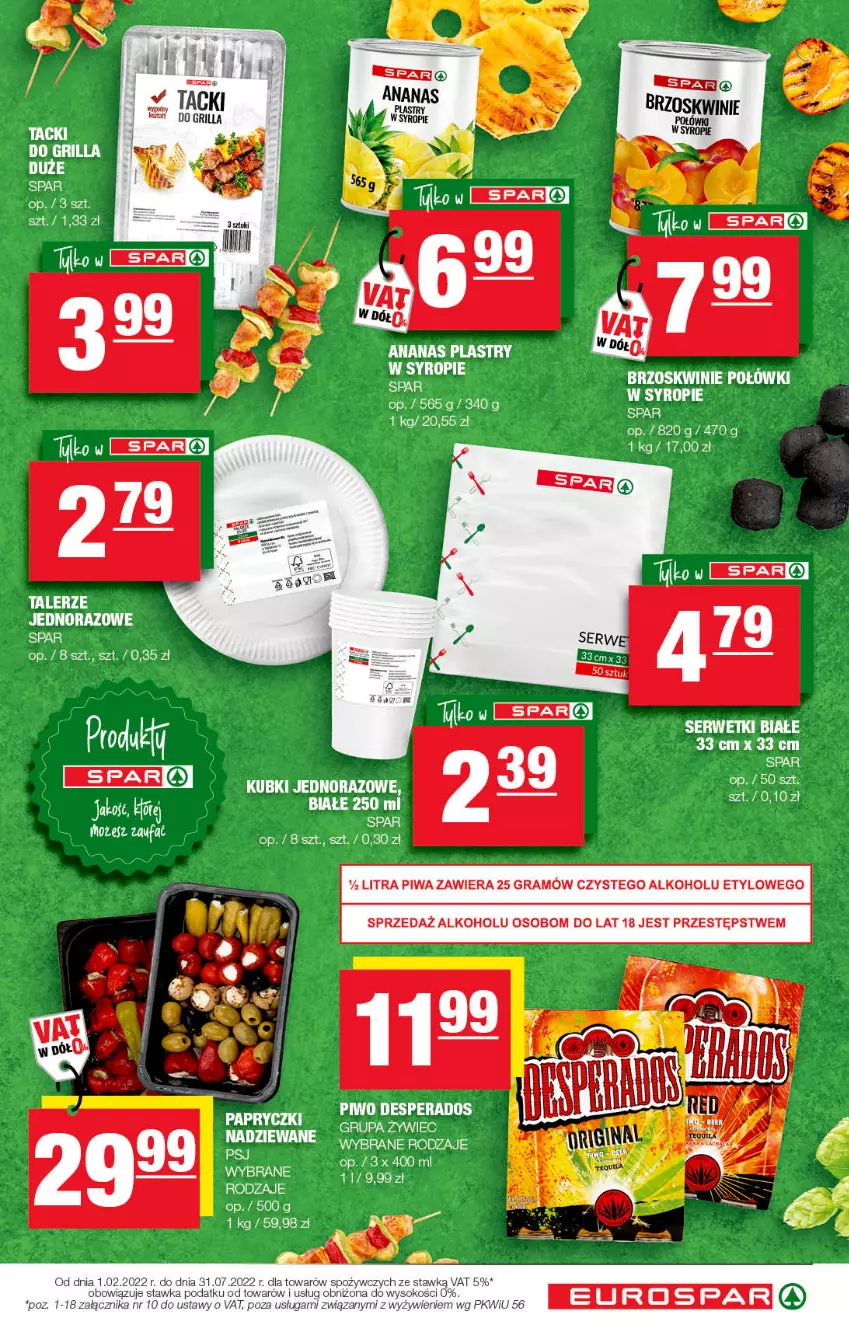 Gazetka promocyjna Spar - EuroSpar - ważna 19.04 do 29.04.2022 - strona 3 - produkty: Brzoskwinie, Gra, Grill, Piwa