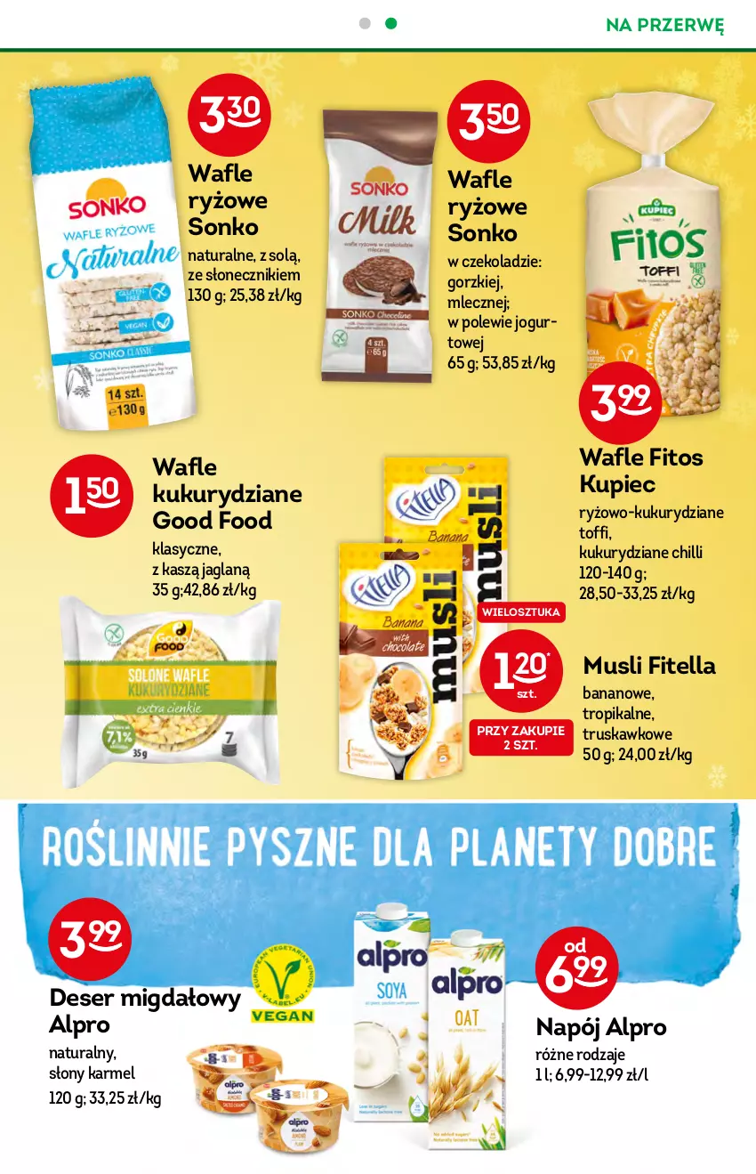 Gazetka promocyjna Żabka - ważna 15.12 do 21.12.2021 - strona 43 - produkty: Alpro, Deser, Jogurt, Kupiec, Mus, Napój, Piec, Ryż, Ser, Sonko, Wafle